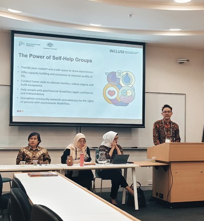 Mitra INKLUSI berbagi praktik baik mengenai kesetaraan disabilitas dalam Australasian AID Conference (AAC) di Canberra.