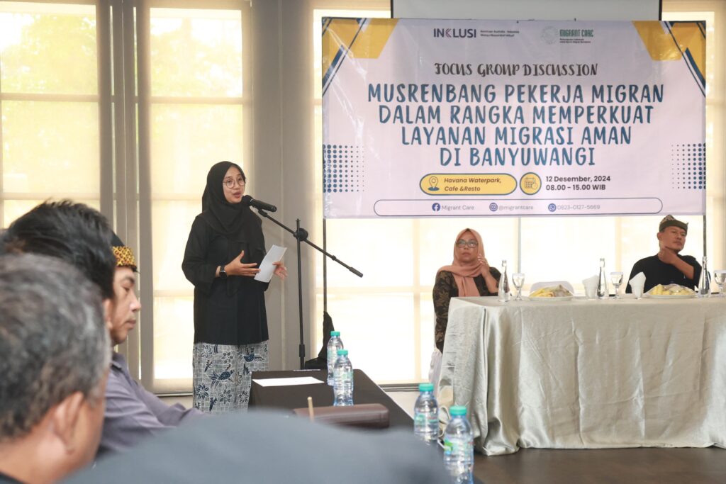 Kegiatan diskusi Musrenbang Pekerja Migran untuk memperkuat layanan migrasi aman