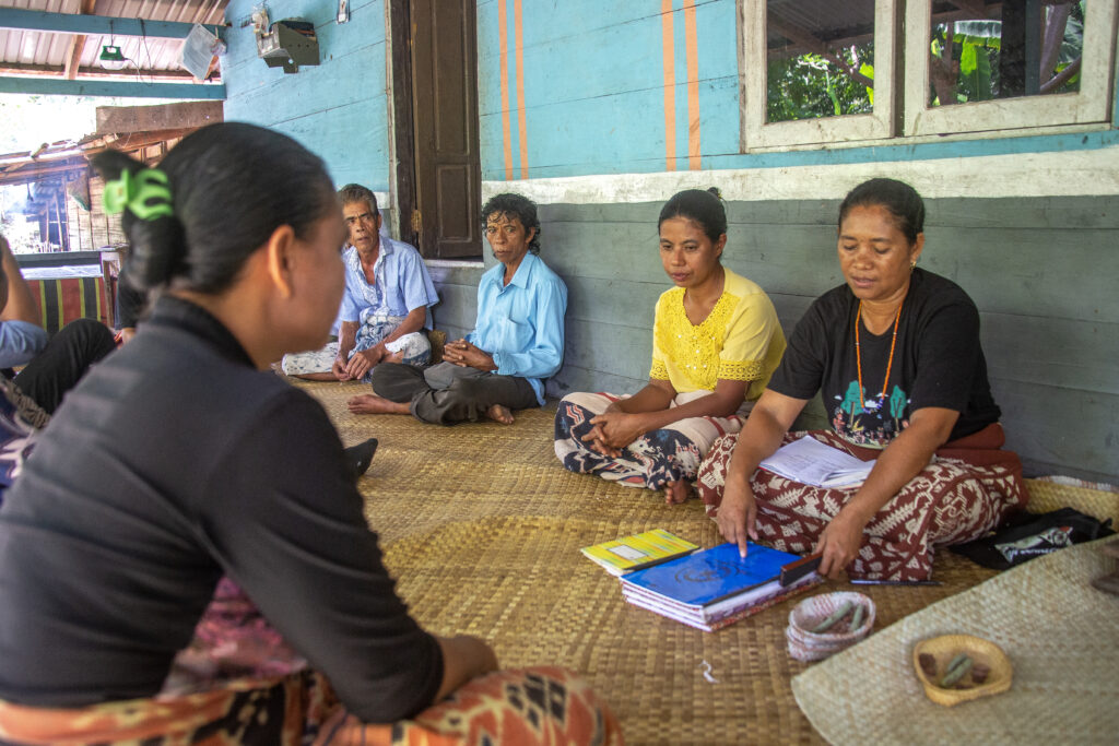 Members of UBSP Group in Mbatakapidu Village in their monthly meeting. 
