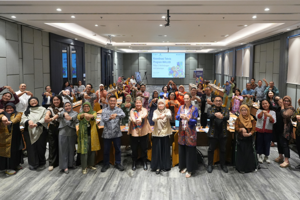 Participants of the technical working group meeting between INKLUSI and Bappenas.